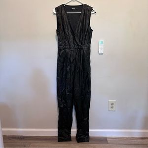 Misguided Faux Leather Jumpsuit US size 8 UK size 12